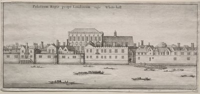 Londra Manzaraları: Nehirden Whitehall. by Wenceslaus Hollar
