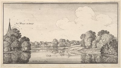 Albury yakınlarındaki kırsal manzaralar, Surrey, 1645. by Wenceslaus Hollar