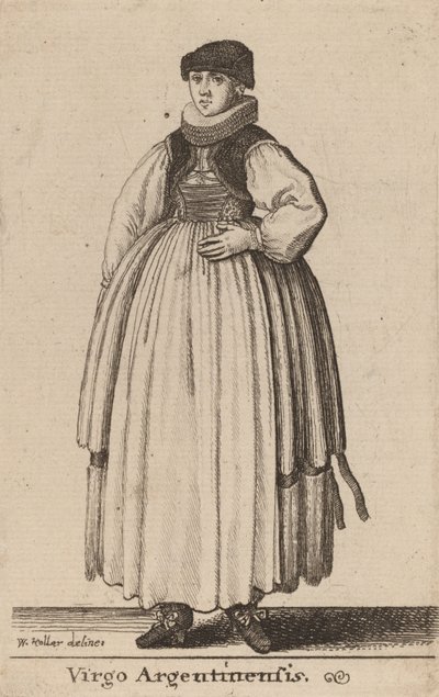 Arjantinli Bakire by Wenceslaus Hollar