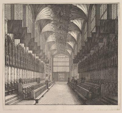 Windsor Kalesi, St. Georges Şapeli, Koro, 1663. by Wenceslaus Hollar
