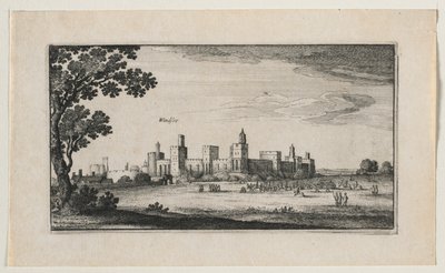 Güneydoğudan Windsor Kalesi, 1644. by Wenceslaus Hollar