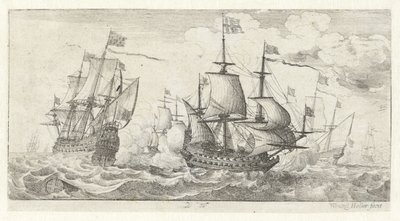 Deniz savaşı Deniz Manzaraları (dizi adı) by Wenceslaus Hollar