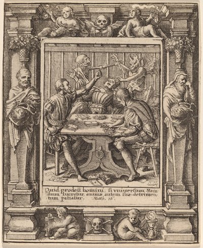 oyunseverler by Wenceslaus Hollar after Hans Holbein the Younger after Abraham van Diepenbeeck