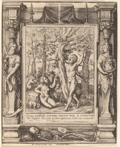 Cennet Bahçesi by Wenceslaus Hollar after Hans Holbein the Younger after Abraham van Diepenbeeck