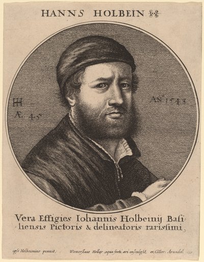 Hans Holbein Genç by Wenceslaus Hollar after Hans Holbein the Younger
