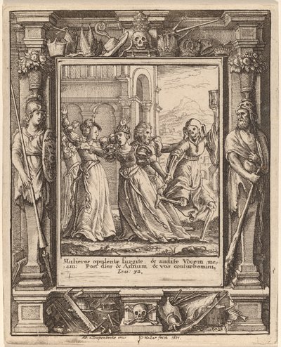 Kraliçe by Wenceslaus Hollar after Hans Holbein the Younger after Abraham van Diepenbeeck