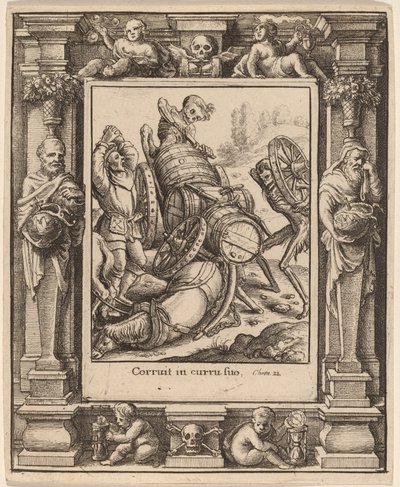 vagon by Wenceslaus Hollar after Hans Holbein the Younger after Abraham van Diepenbeeck