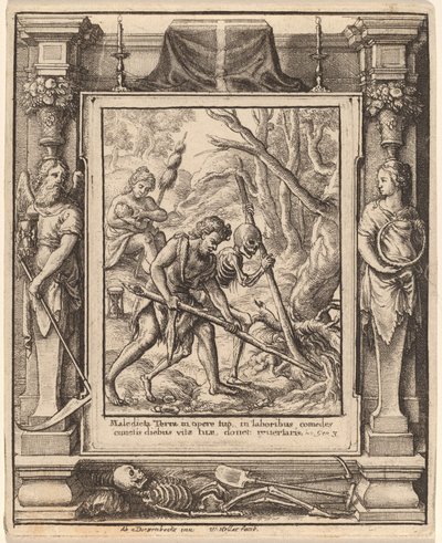 Adam Delved zaman by Wenceslaus Hollar after Hans Holbein the Younger after Abraham van Diepenbeeck