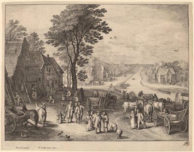 Kanal by Wenceslaus Hollar after Pieter Brueghel the Younger