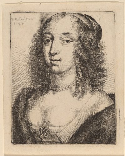 Lennox Düşesi by Wenceslaus Hollar after Sir Anthony van Dyck