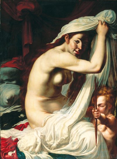 Venüs ve Aşk Tanrısı by Werner Jacobsz van den Valckert