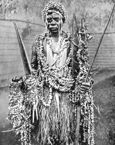 Bir cadı doktor, Uganda, Afrika, 1936. by Wide World Photos