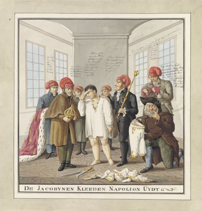 Napolyon, Jakobenler tarafından çırılçıplak soyuldu, 1815 Jakoben Kumaş Napolion Uijdt (nesne üzerindeki başlık) by Wijnand Esser
