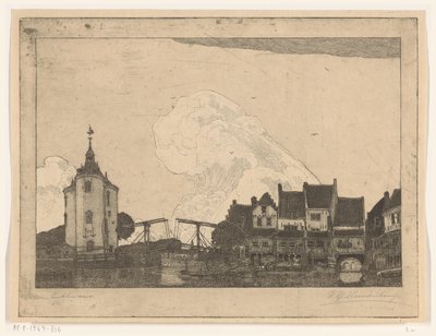 Enkhuizen'deki liman (orijinal başlık) by Wijnand Otto Jan Nieuwenkamp (signed by artist)