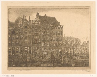 Amsterdam Prins Hendrikkade'deki Prins Hendrikkade'deki evler (orijinal başlık) by Wijnand Otto Jan Nieuwenkamp (signed by artist)