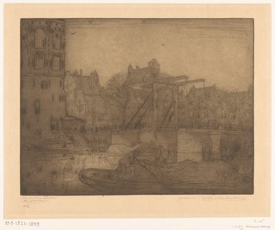 Montelbaanstoren, Amsterdam (orijinal başlık) by Wijnand Otto Jan Nieuwenkamp (signed by artist)