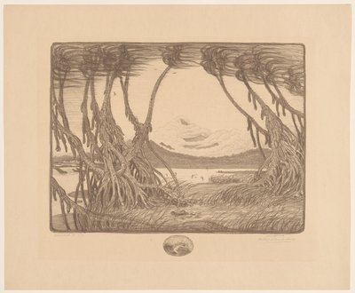 Zeewind, Java Zeewind I'in güney sahili (nesnedeki orijinal başlık) by Wijnand Otto Jan Nieuwenkamp (signed by artist)
