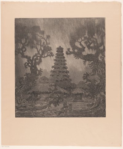 Yağmurda Pagoda Yağmurda bir tapınak (orijinal başlık) by Wijnand Otto Jan Nieuwenkamp