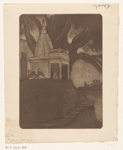 Geceleri Benares Tapınağı Sunset, Benares (orijinal başlık) by Wijnand Otto Jan Nieuwenkamp