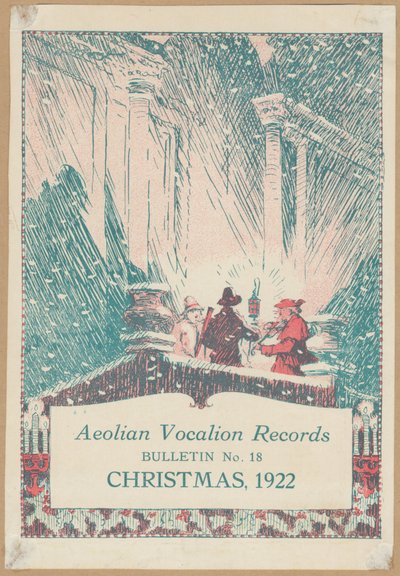 Vocalion Records Bülteni, Noel, 1922 by Wilfred Fryer, Curtis Advertising Agency