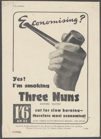 Üç Rahibe Pipo Tütün, 1930