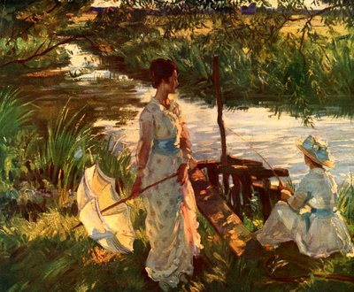 Balık Tutma, Kitap Tabağı by Wilfred Gabriel de Glehn