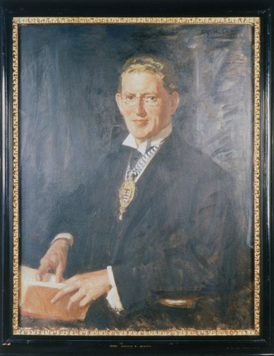 "Sir Angus Newton Scott", 1932 by Wilfred Gabriel de Glehn