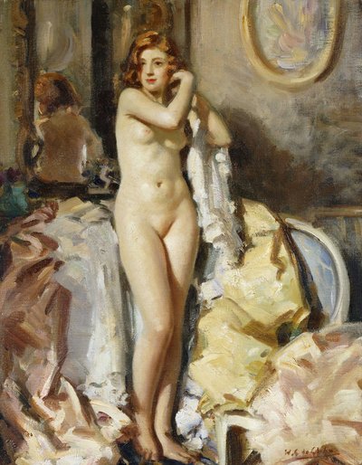Aynanın önünde duran, Kızıl Kafa by Wilfred Gabriel de Glehn