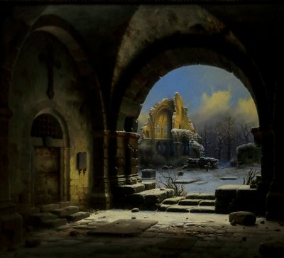 Ortaçağdan kalma Heisterbach Manastırı'nın kalıntıları by Wilhehm Steuerwaldt
