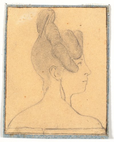 Hanımın başı. Sağdaki profil by Wilhelm Bendz