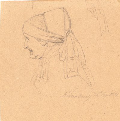 Eski bir eşin başı. Soldaki profil by Wilhelm Bendz