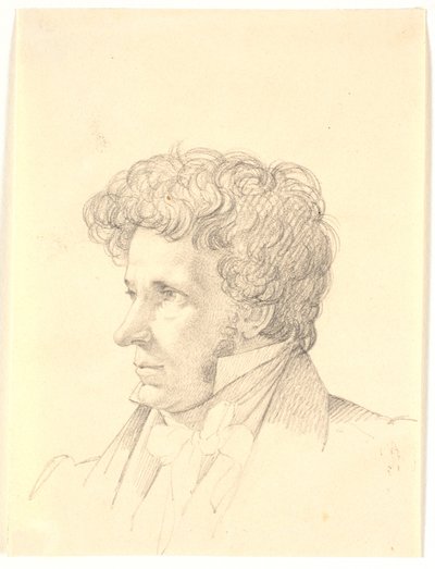 Erkek portresi. Soldaki profil by Wilhelm Bendz