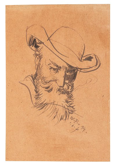 Şapkalı Otoportre, 1894. by Wilhelm Busch