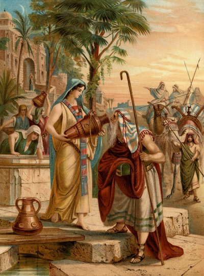 Eliezer testi Rebecca (renkli taş) by Wilhelm Ebbinghaus