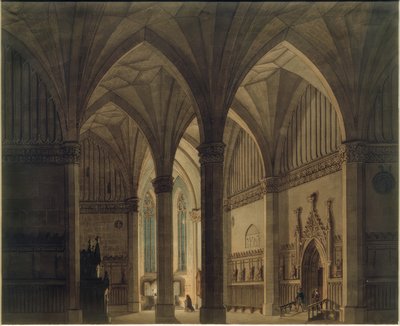 Gotik kilise iç by Wilhelm Gail