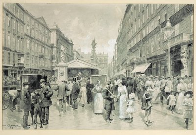 Graben, Viyana şehir merkezindeki merkezi meydan ... by Wilhelm Gause