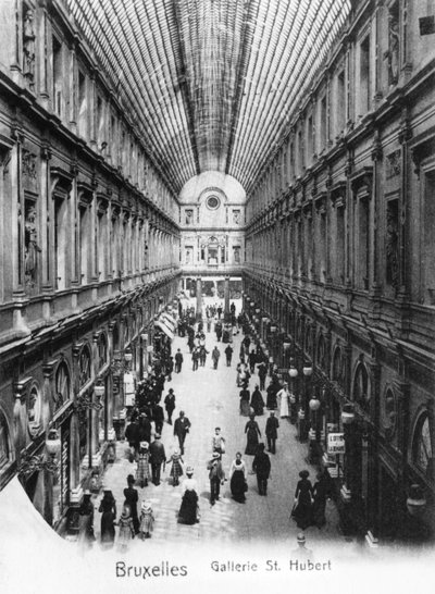 Brüksel'deki St. Hubert galerisi, c.1900 by Wilhelm Hoffmann