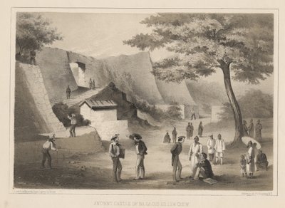 Na-Ga-Cus-Ko Antik Şatosu, Lew Chew, 1855 by Wilhelm Joseph Heine