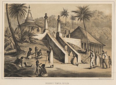 Budist Tapınağı, Seylan, 1855 by Wilhelm Joseph Heine
