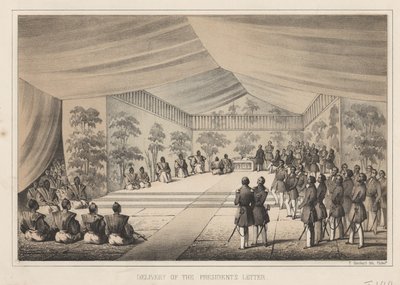 ಅಧ್ಯಕ್ಷರ ಪತ್ರದ ವಿತರಣೆ, 1855 ಟರ್ಕ್ by Wilhelm Joseph Heine