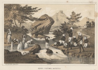Hint Kostümleri, Mauritius, 1855 by Wilhelm Joseph Heine