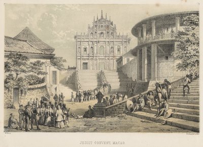 Cizvit Manastırı, Makao, 1855 by Wilhelm Joseph Heine