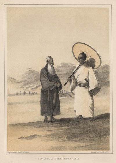 Lew Chew Kostümleri, Orta Sınıf, 1855 by Wilhelm Joseph Heine