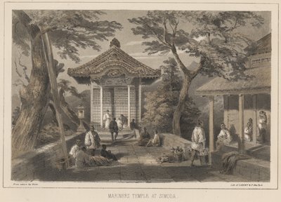 Simoda'daki Denizciler Tapınağı, 1855 by Wilhelm Joseph Heine