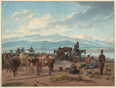 Rus Kazaklarının Durdurulması, 1804 by Wilhelm Kobell Ritter von