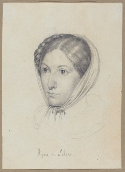 Agnes von Felsen, c.1822 (grafit) by Wilhelm Kügelgen