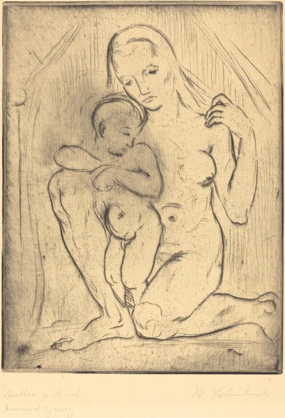 Anne ve Çocuk by Wilhelm Lehmbruck