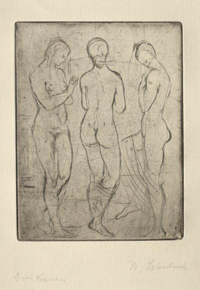 üç kadın by Wilhelm Lehmbruck