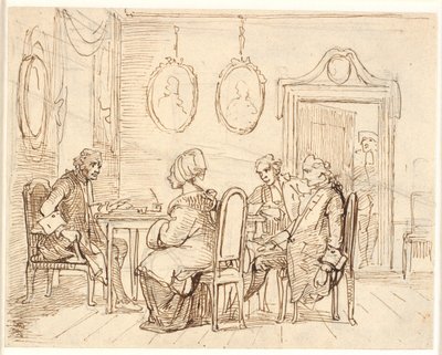 Bir sulh hakimi veya avukat ziyareti. Holberg manzarası by Wilhelm Marstrand
