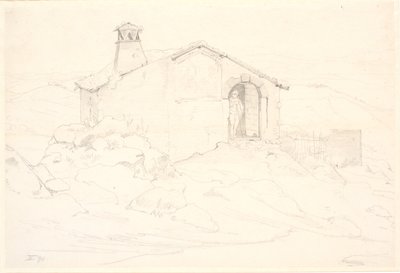 Bir kulübe ile dağ manzarası by Wilhelm Marstrand